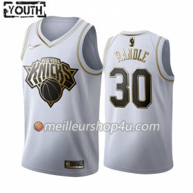 Maillot Basket Enfant New York Knicks Julius Randle 30 2019-20 Nike Blanc Golden Edition Swingman